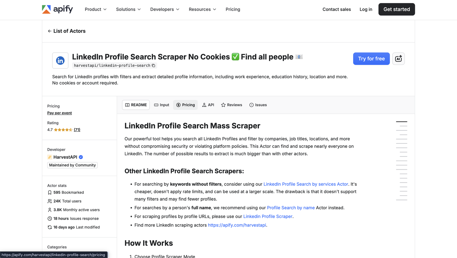 Apify LinkedIn Post Scraper dans Claude